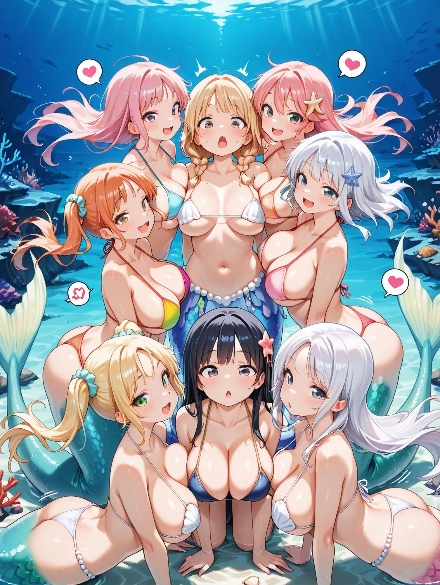 貞操逆転世界のハーレム種付け士〜サンゴ礁の爆乳ビキニ水着人魚特別編〜11
